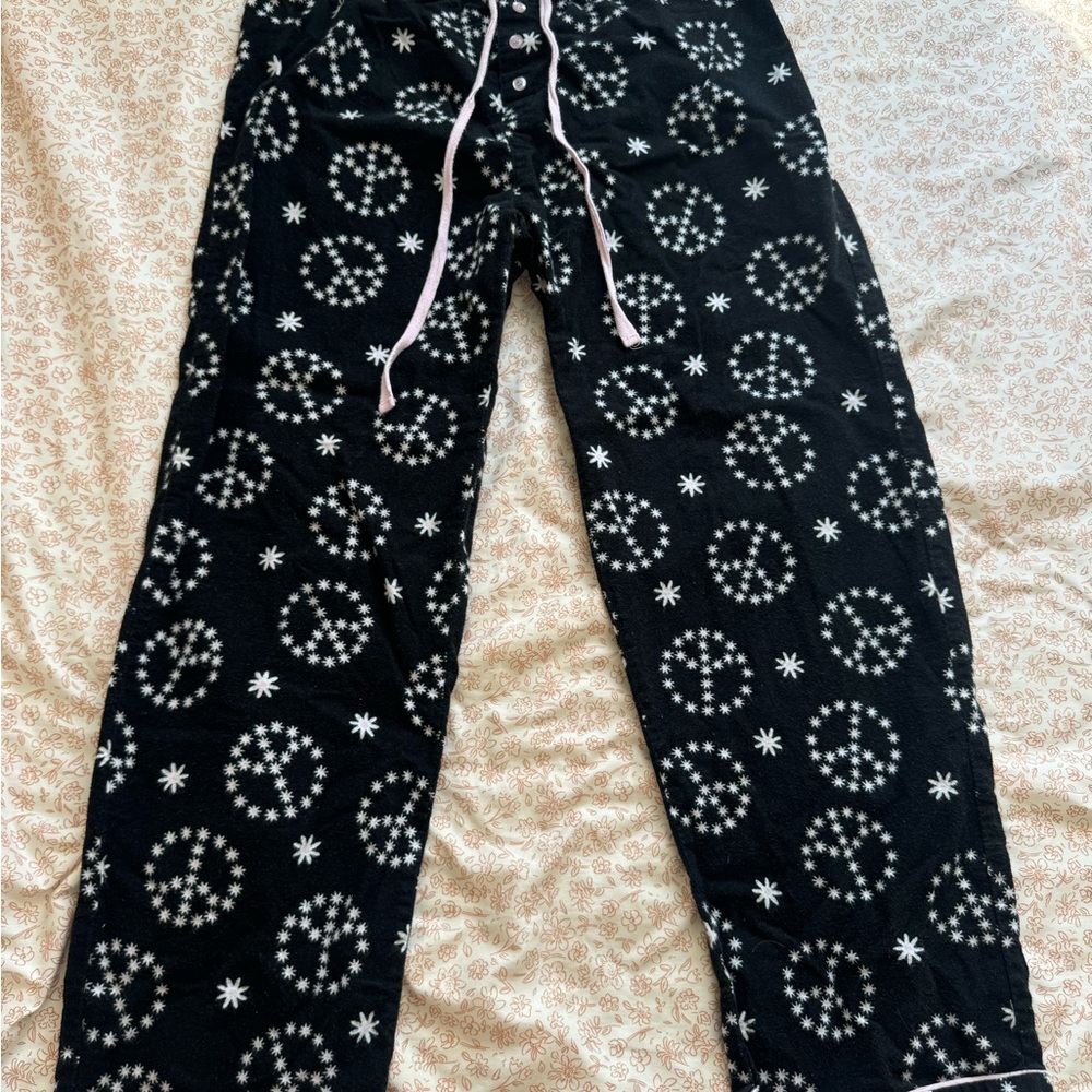 PJ Salvage Pink and Gray and Black Pajama Pants